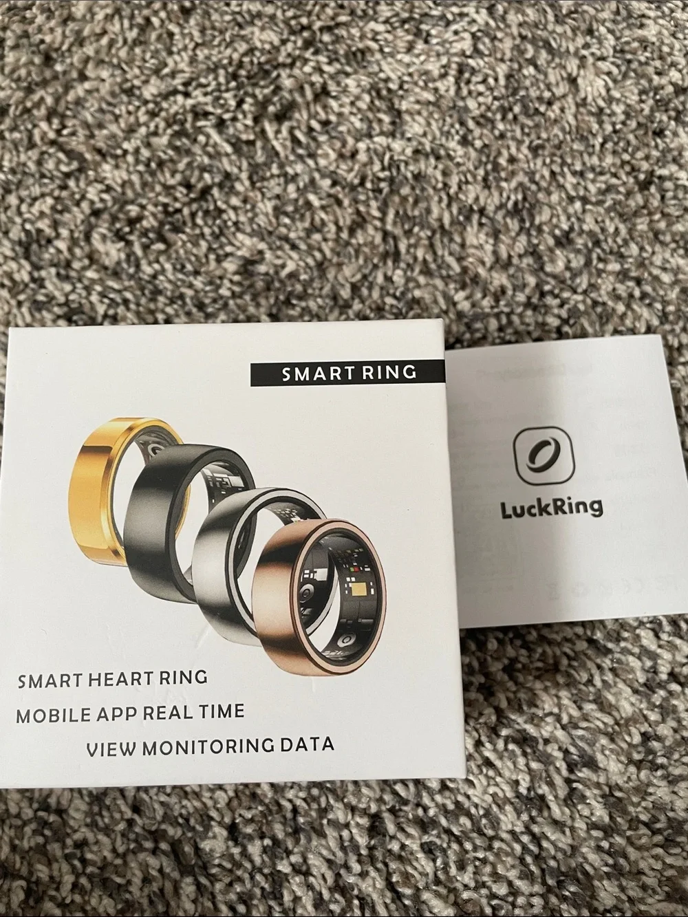 LuckRing Smart Health Ring Silver 9 NWT